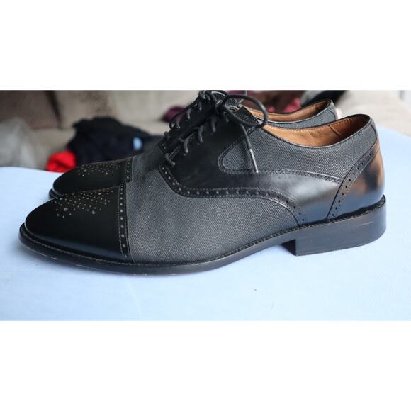 Flag LTD Hamilton Leather Canvas Cap Toe Dress Shoe Burnished Black Men 9 Brazil main image 4